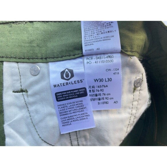 Levi’s Performance 511 Slim Stretch All Seasons Tech Green Pants Men’s W30 L30 - Picture 13 of 16